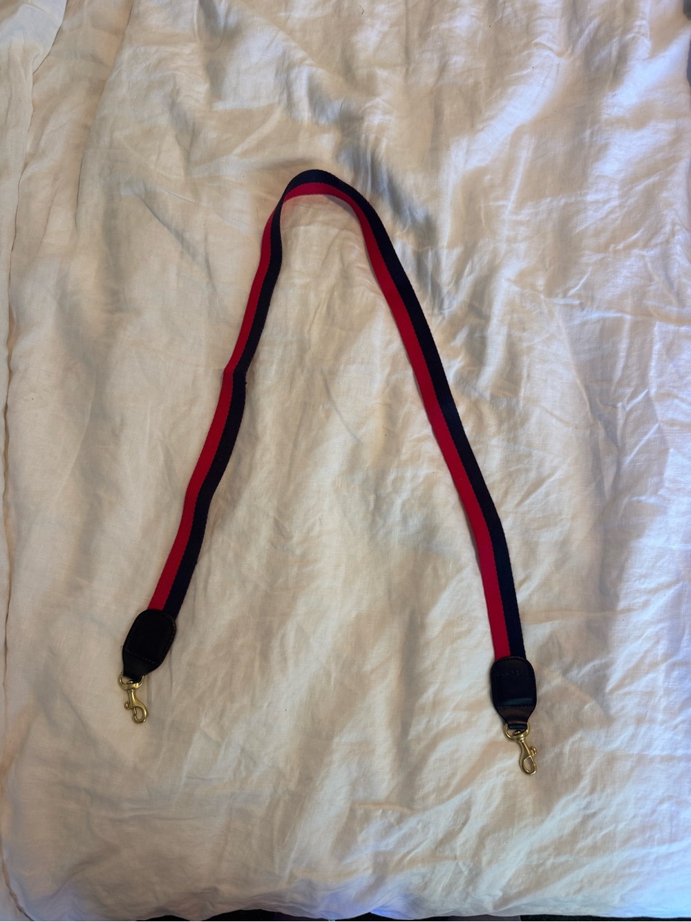 Clare V Red and Navy Stripe Bag Strap